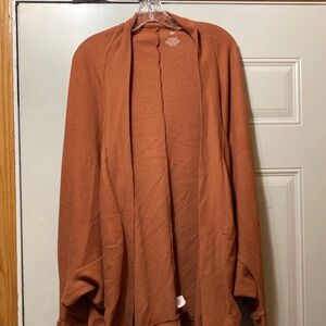 Open Front Jacket- Rust L